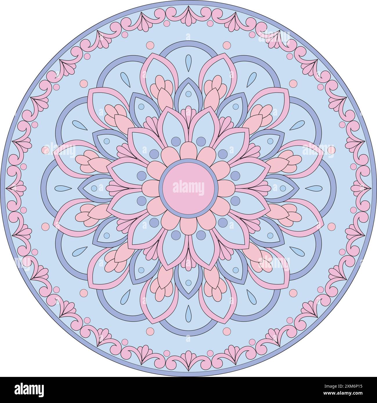 Décoratif coloré floral Mandala Design. Illustration vectorielle d'ornement. Illustration de Vecteur