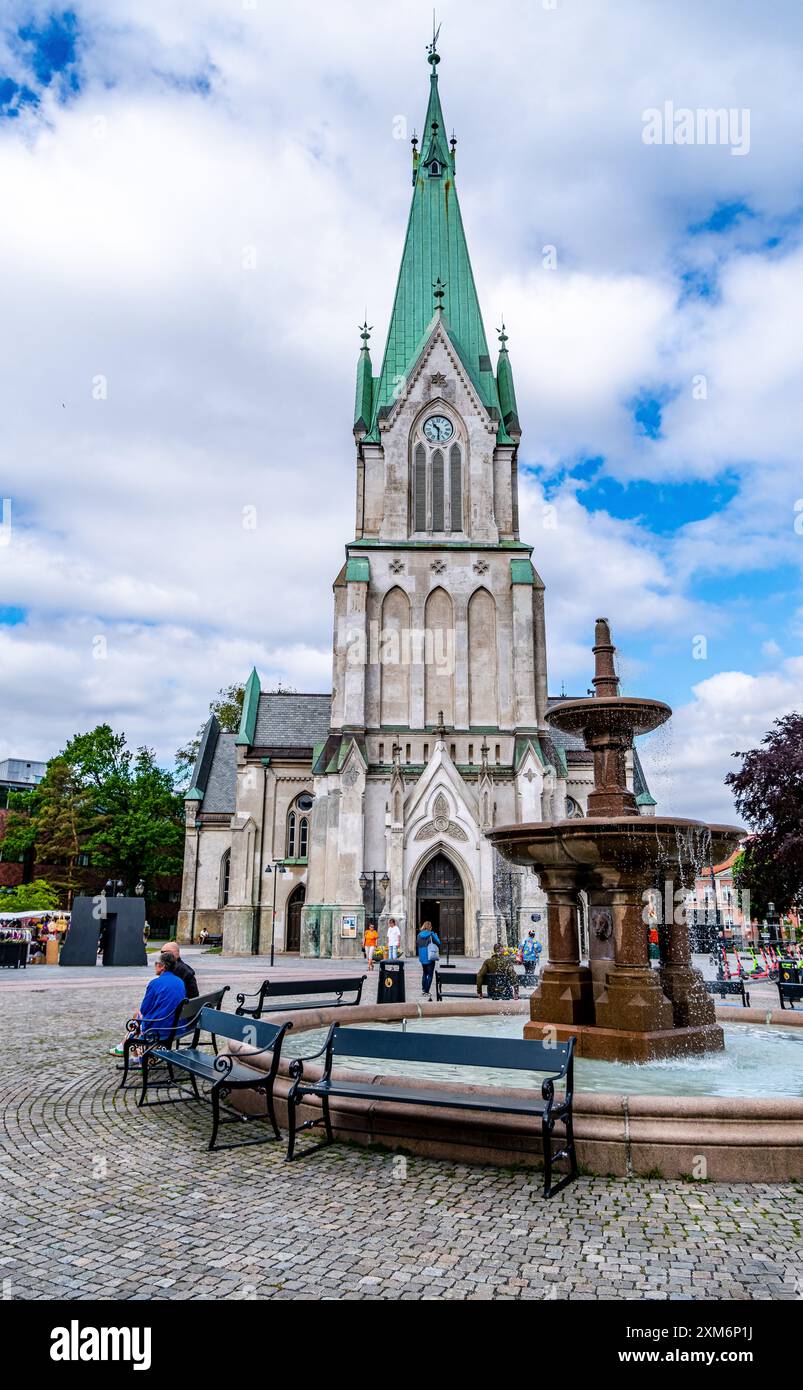 Cathédrale Domkirke à Kristiansand, dans le sud de la Norvège Banque D'Images