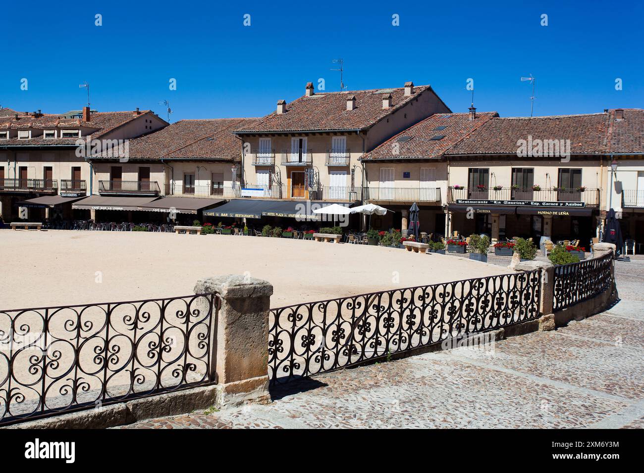 Riaza main Square, province de Ségovie, Castilla y Leon, Espagne Banque D'Images