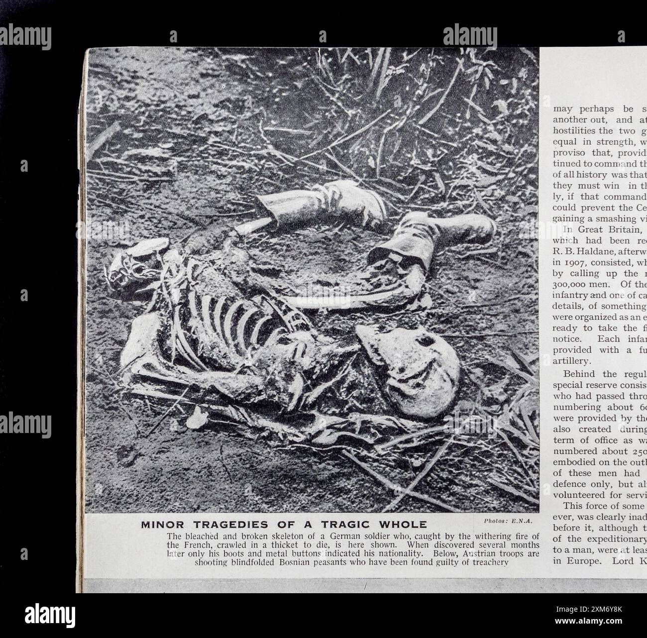 Dans la première partie de la Guerre mondiale 1914-1918 Un magazine d'histoire photographié. Banque D'Images