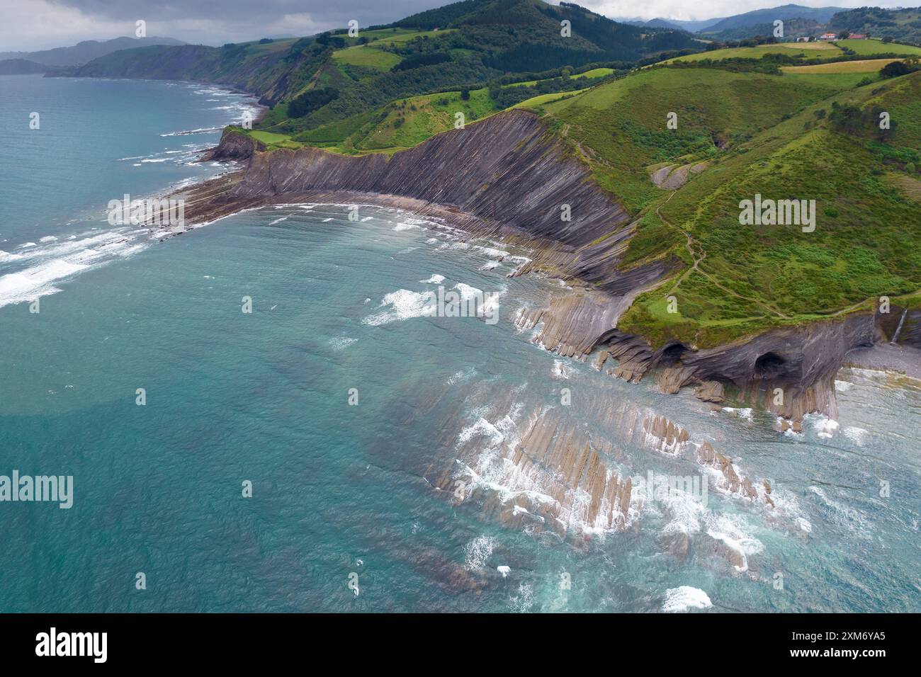 Côte de Deba, Gipuzkoa, Espagne Banque D'Images