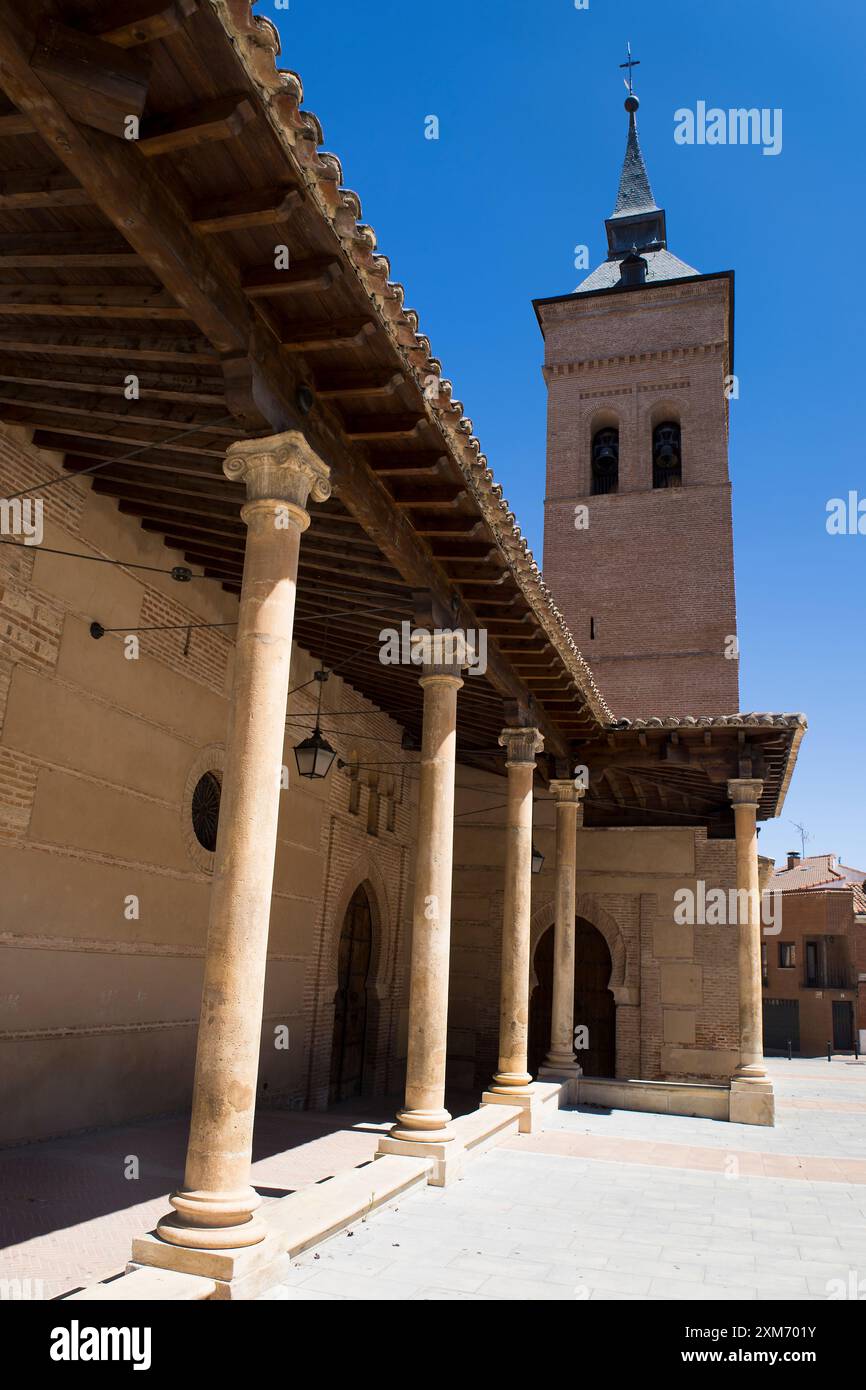 Cathédrale Santa Maria de la Fuente la Mayor à Guadalajara, Castilla la Mancha, Espagne Banque D'Images