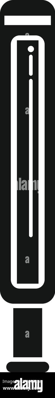 Silhouette noire d'un bâton de police, symbole de l'application de la loi et du contrôle de la foule Illustration de Vecteur