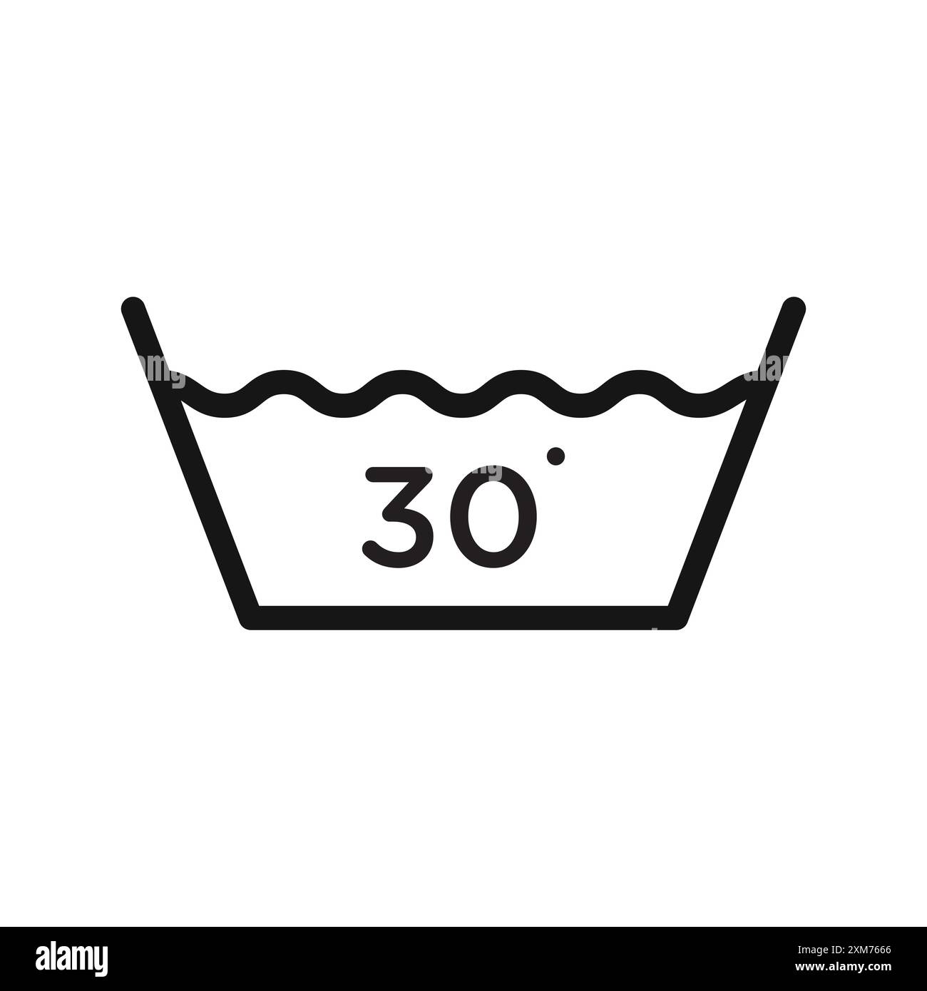 Icône de soin des vêtements vecteur d'art de ligne noire en noir et blanc contour set signe de collection Illustration de Vecteur