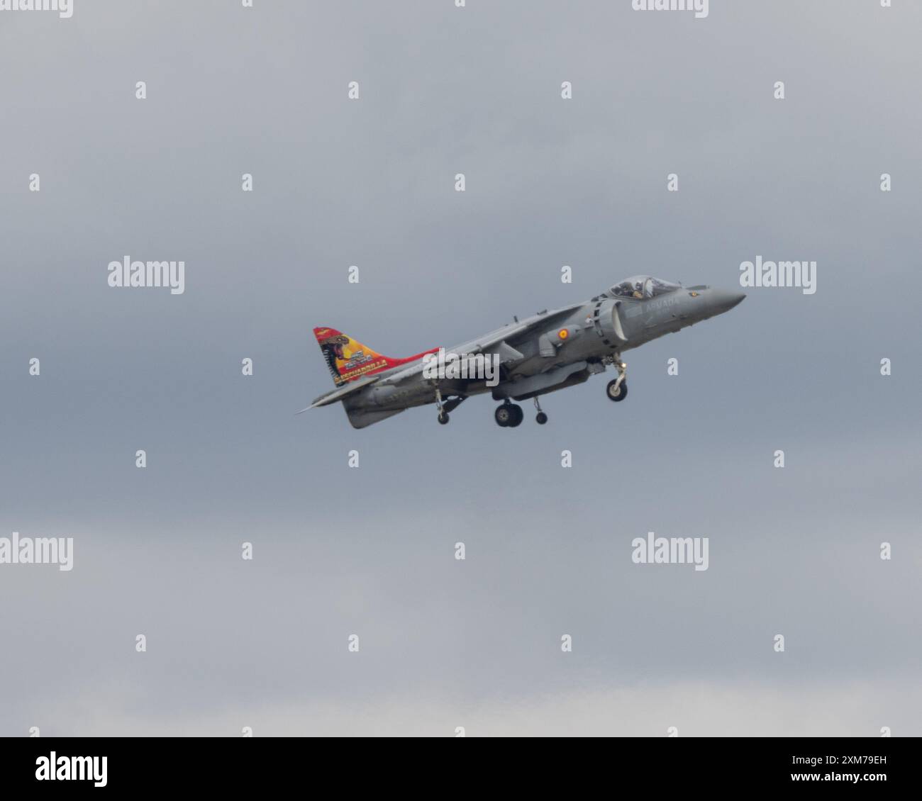 McDonnell Douglas AV-8s Matador Harrier II de 9 Esquadrilla de la Marine espagnole volant au Royal International Air Tattoo de 2024 Banque D'Images