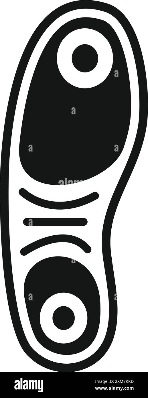 Semelle orthopédique offrant un soutien de la voûte plantaire pour marcher et courir confortablement, favorisant la santé des pieds et soulageant la douleur Illustration de Vecteur