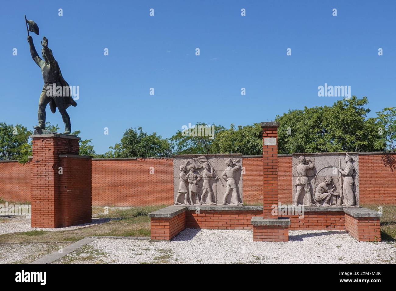 Hongrie, Budapest, Szoborpark ou Memento Park est un musée en plein air à Budapest, en Hongrie, dédié aux statues monumentales et aux plaques sculptées de Hu Banque D'Images