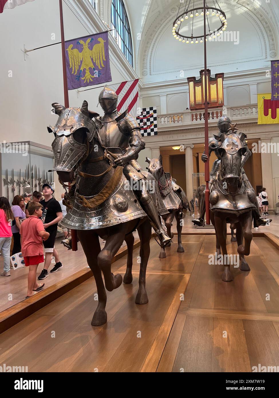 Chevaliers médiévaux ; Armes et armures Galerie, Metropolitan Museum of Art (MET), New York City, USA Banque D'Images