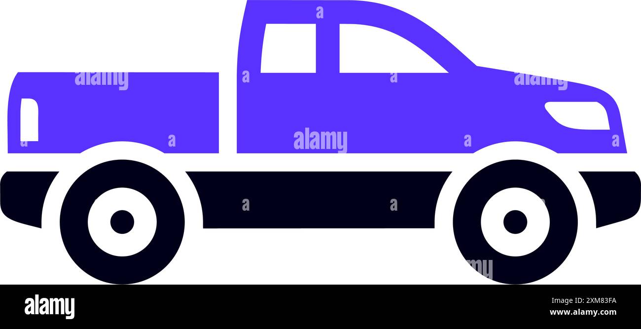 Icône plate de transport, forme carrée Illustration de Vecteur