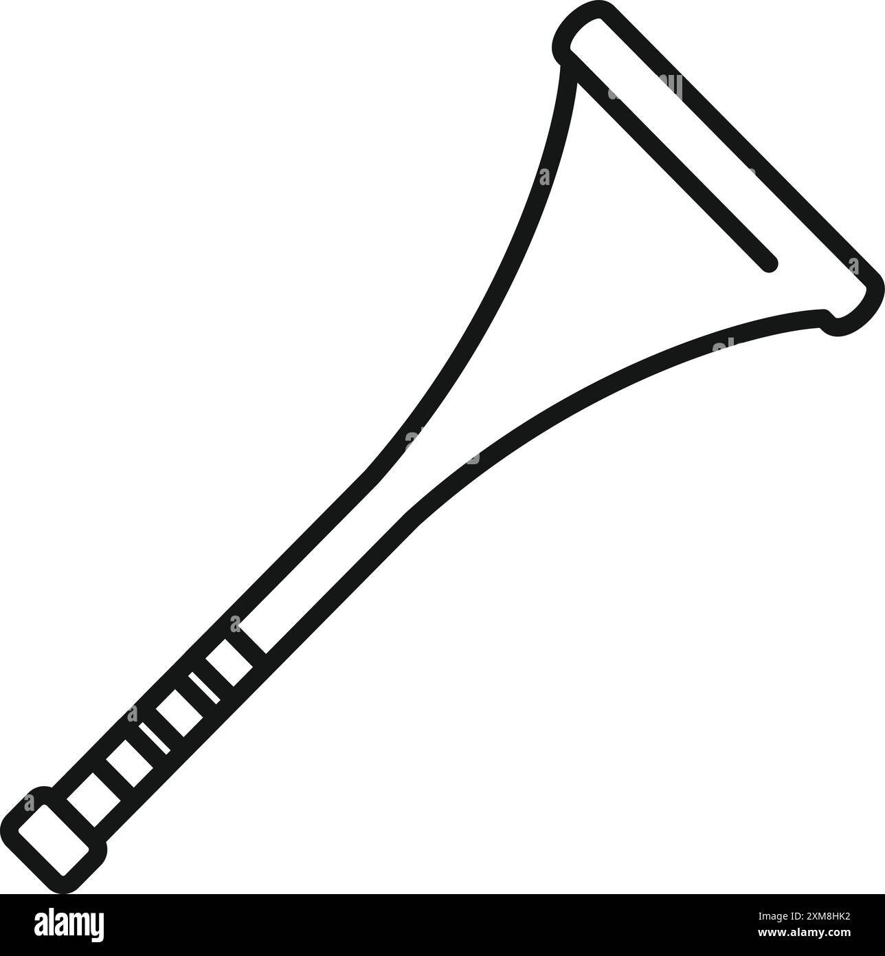 Icône de contour de batte de cricket représentant l'équipement utilisé par un joueur de cricket pendant la pratique d'un sport Illustration de Vecteur