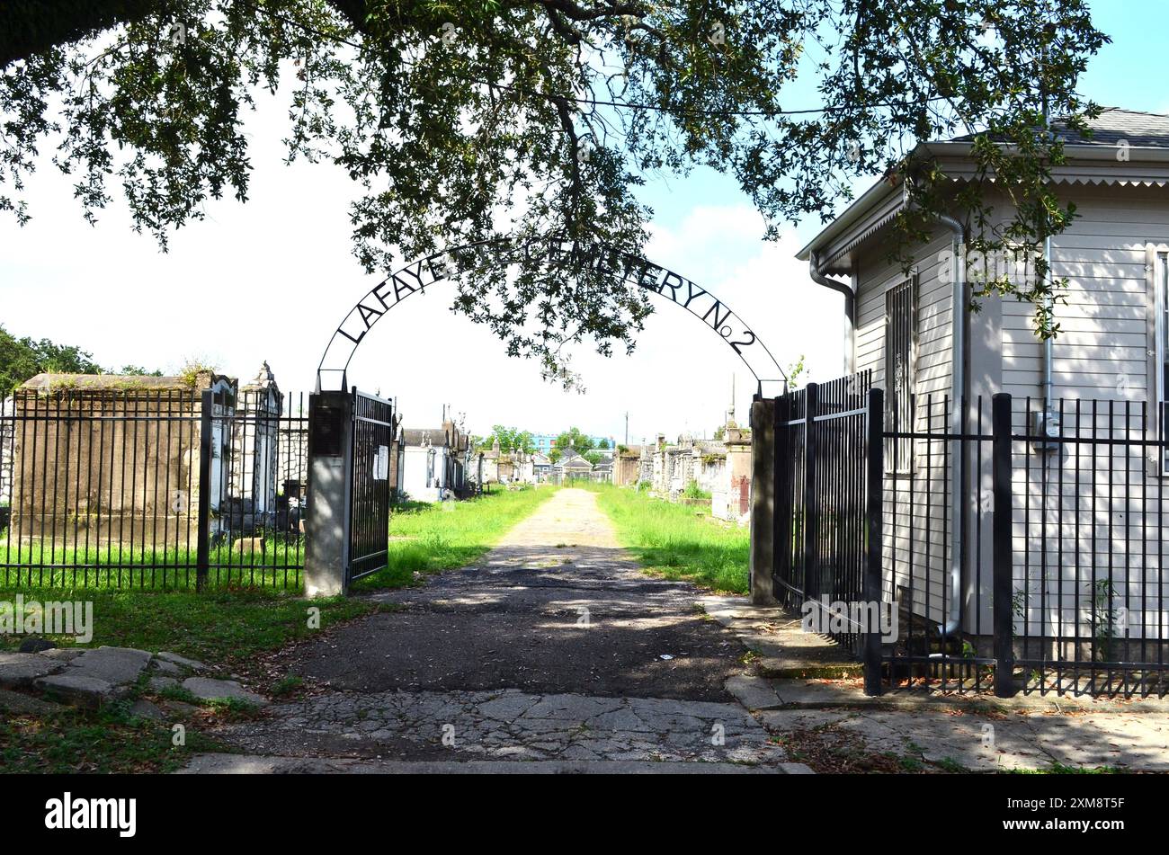 La Nouvelle-Orléans, Lafayette cimetière no.2 au-dessus des tombes terrestres Banque D'Images