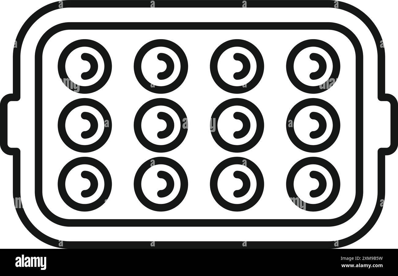 Plaque de cuisson contenant de délicieux muffins faits maison, fraîchement sortis du four et prêts à déguster Illustration de Vecteur