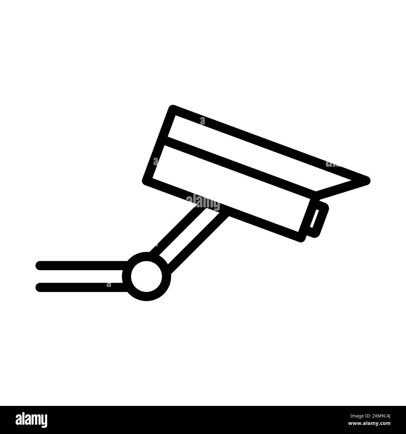 Caméra CCTV icône linéaire logo marque set collection en noir et blanc pour le web Illustration de Vecteur