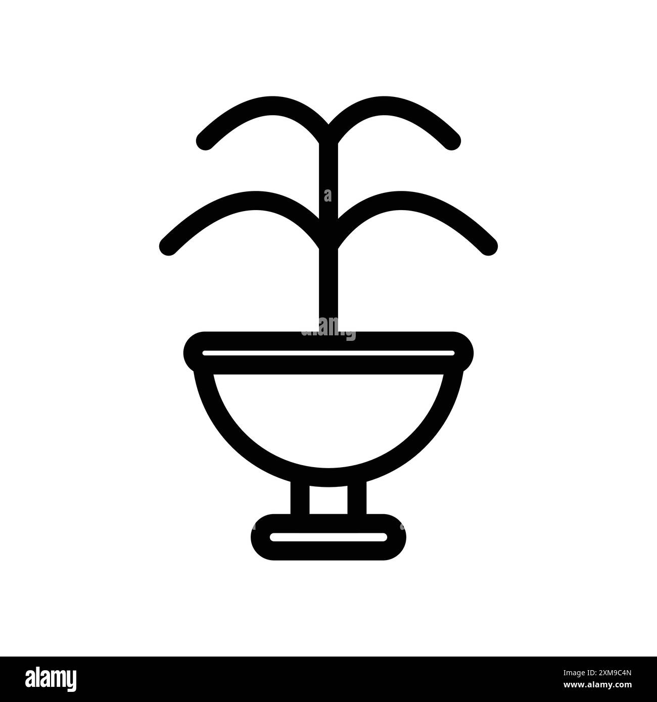 Collection de marque de logo linéaire Fountain Icon en noir et blanc pour le web Illustration de Vecteur