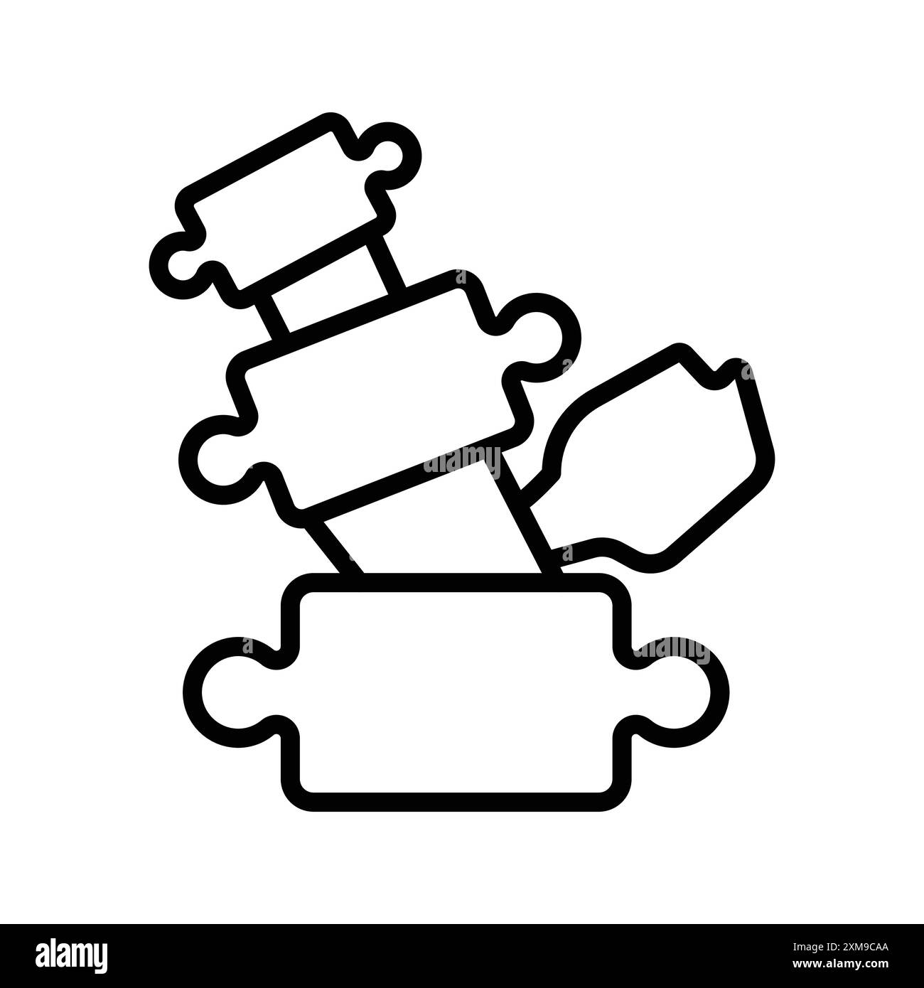 Hernia icône linéaire logo Mark Set collection en noir et blanc pour le web Illustration de Vecteur