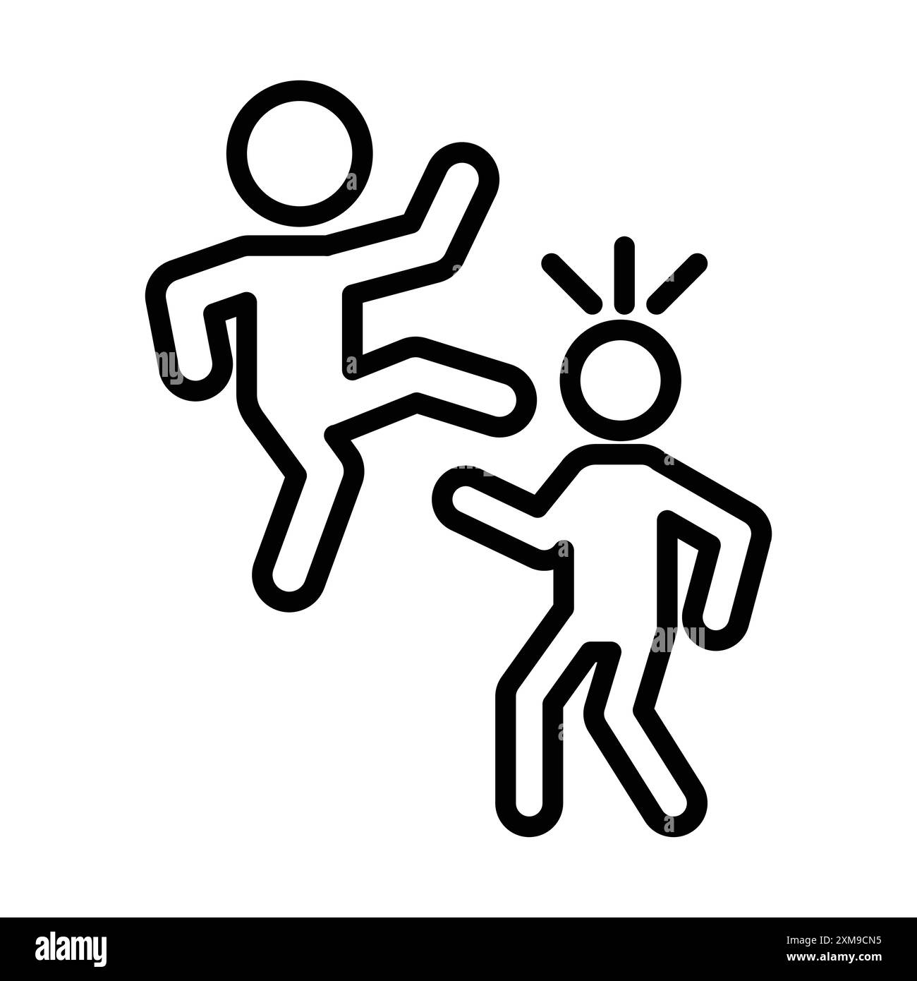 Kickboxing icône linéaire marque de logo set collection en noir et blanc pour le web Illustration de Vecteur