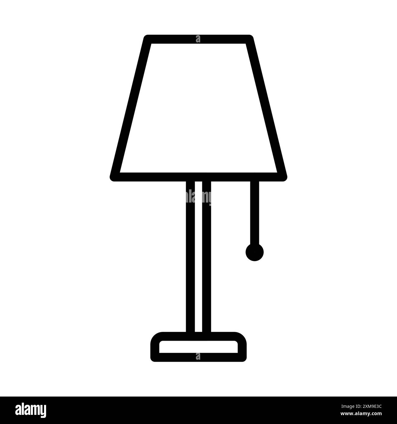 Lampe de chevet de nuit icône de marque de logo linéaire collection en noir et blanc pour le web Illustration de Vecteur
