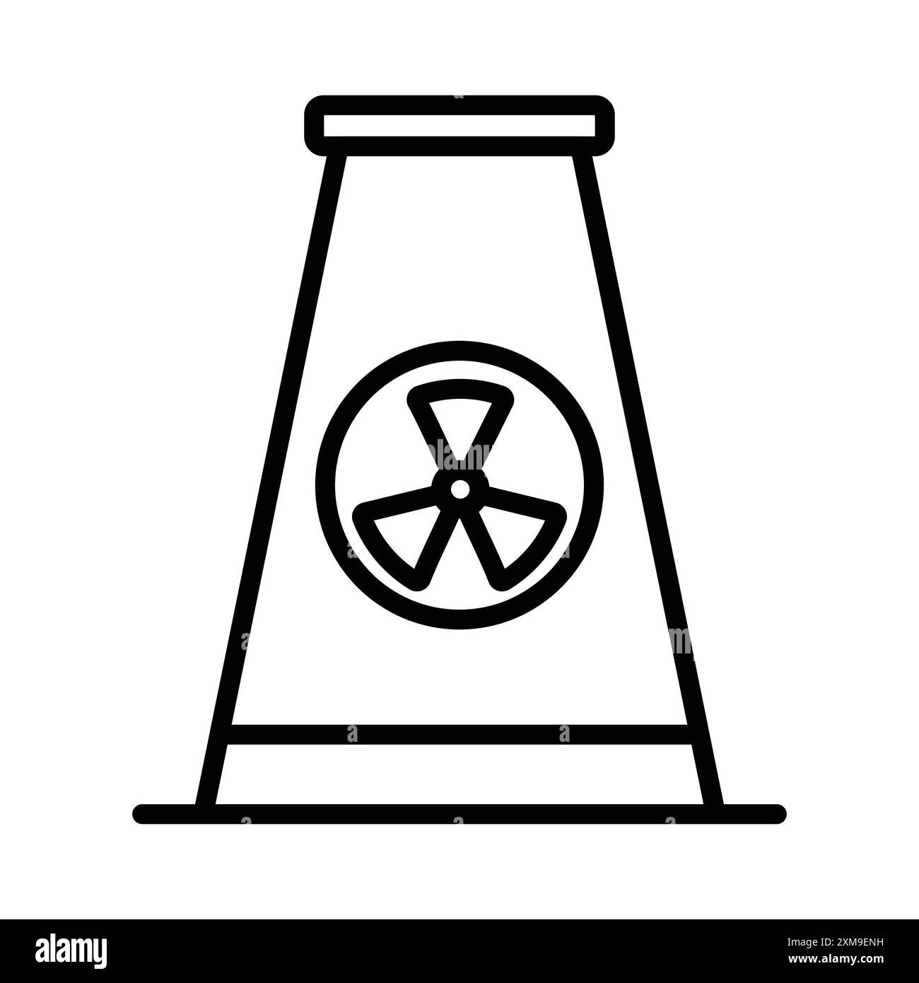 Collection de marque de logo linéaire d'icône de centrale nucléaire en noir et blanc pour le web Illustration de Vecteur