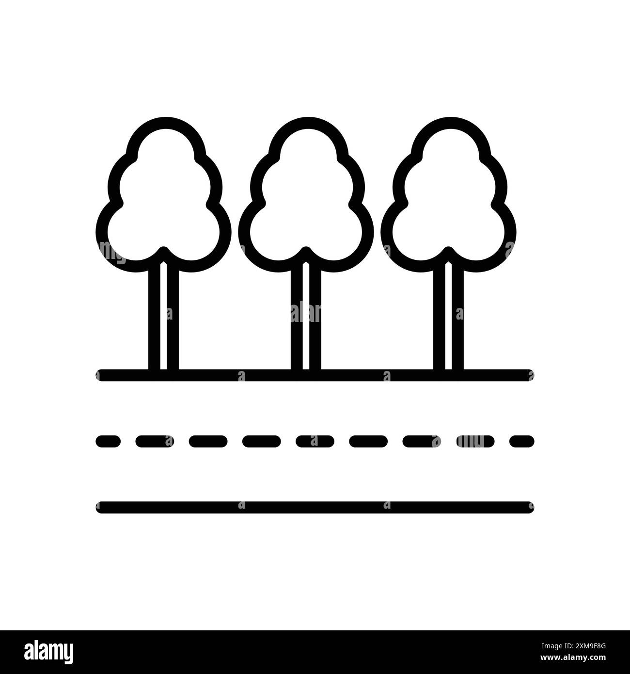 Route sur l'icône paysage marque linéaire logo set collection en noir et blanc pour le web Illustration de Vecteur