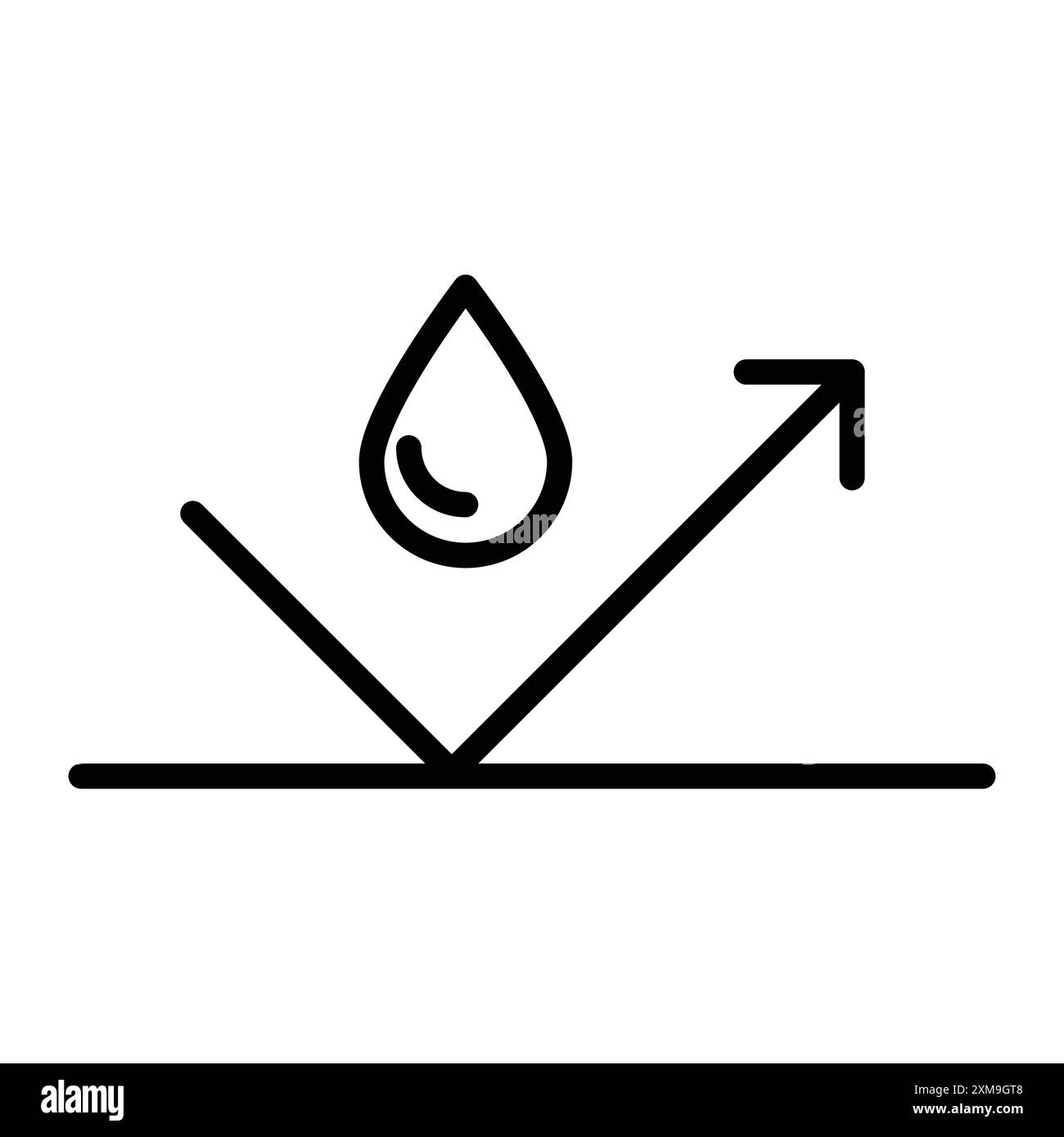 Surface hydrofuge icône linéaire logo Mark Set collection en noir et blanc pour le web Illustration de Vecteur