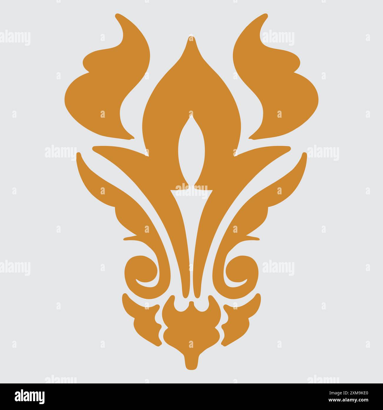 Ornement vintage cadre baroque spirale Illustration de Vecteur