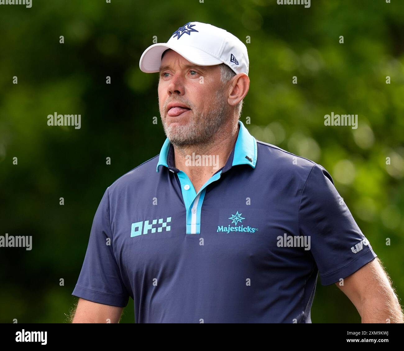 26 juillet 2024 ; JCB Golf & amp ; Country Club, Rocester, Uttoxeter, Angleterre ; LIV UK Golf League, Round 1 ; Lee Westwood du Majestics GC pendant le Round 1 crédit : action plus Sports images/Alamy Live News Banque D'Images