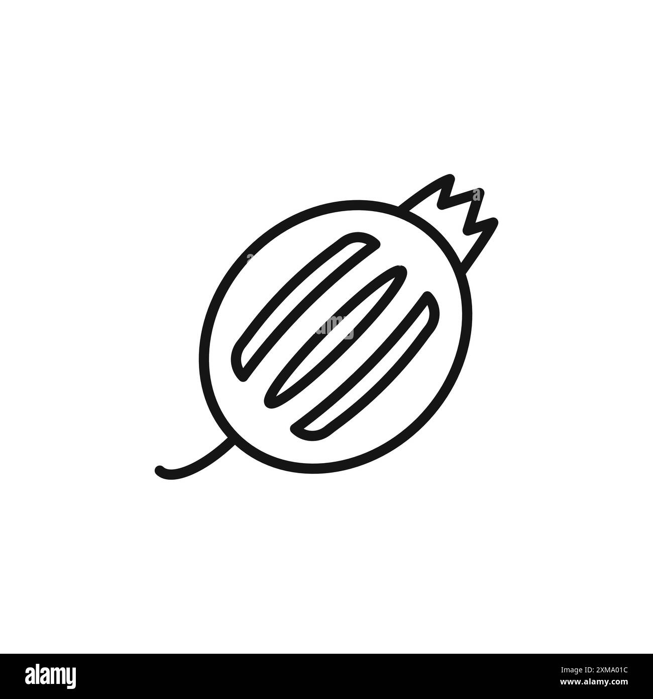 Collection de contour d'icône de groseille à maquereau ou ensemble dans un contour noir et blanc Illustration de Vecteur