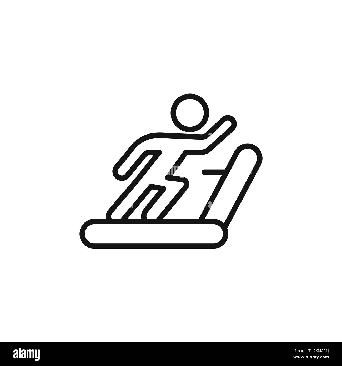 Collection de contour d'icône d'exercice de fitness ou défini dans un contour noir et blanc Illustration de Vecteur