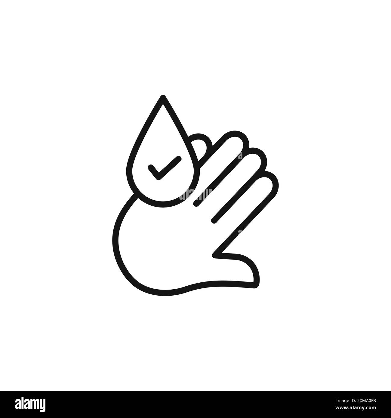 collection de contour d'icône hypoallergénique ou ensemble en contour noir et blanc Illustration de Vecteur