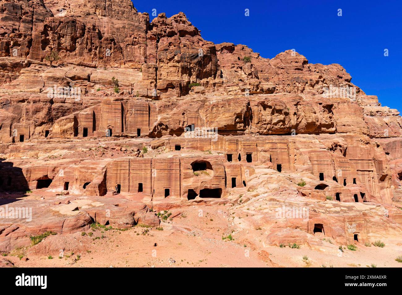 Les tombeaux de la rue des façades, Petra, Jordanie Banque D'Images