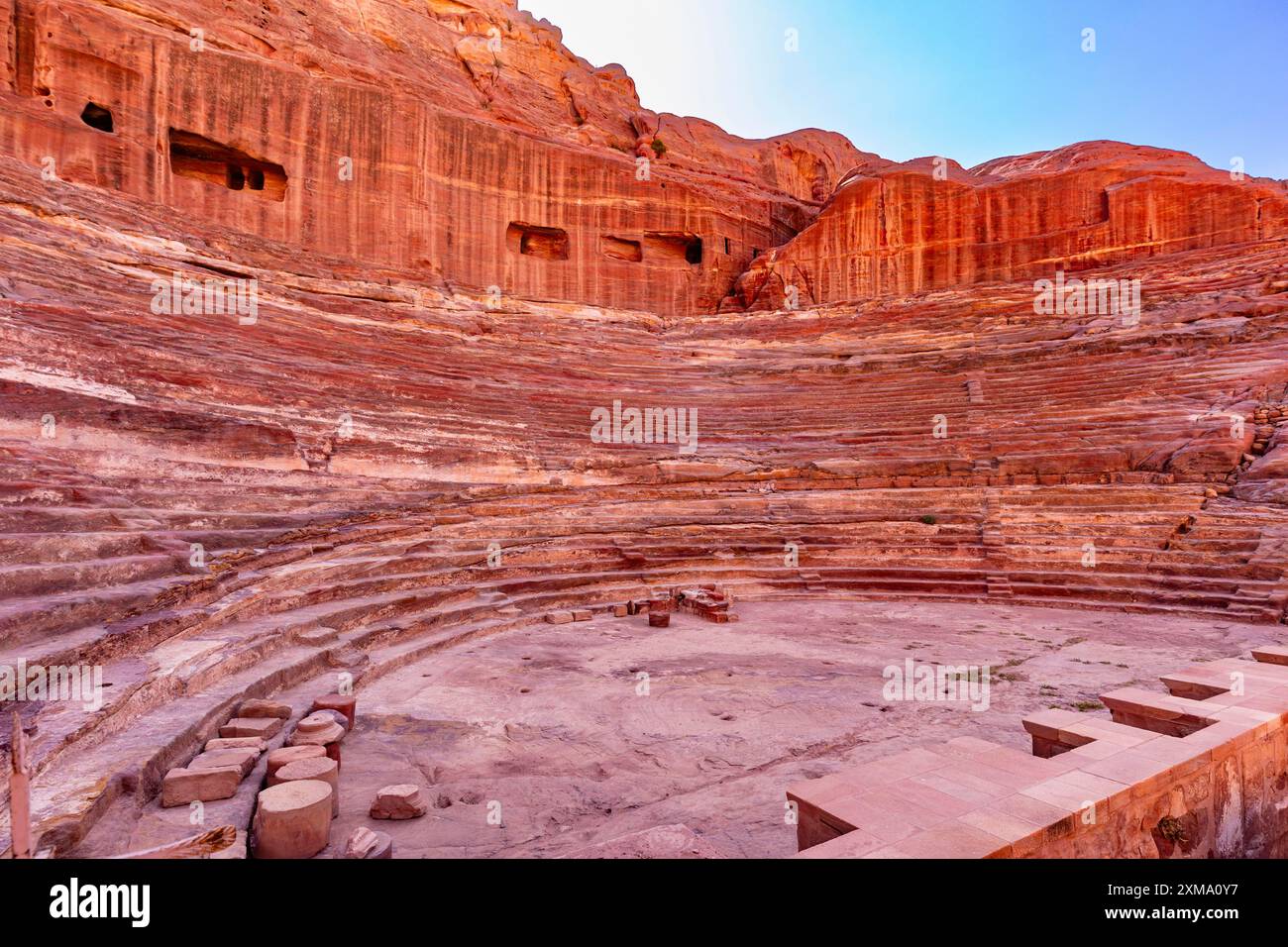 Théâtre, Petra, Jordanie Banque D'Images