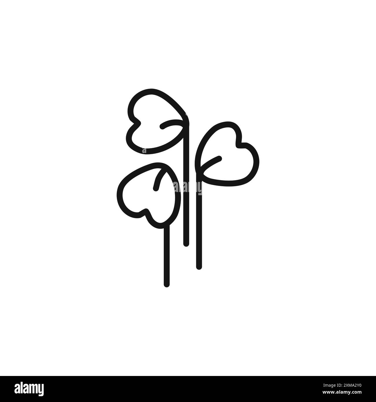 collection de contour d'icône de légume de cresson ou défini dans un contour noir et blanc Illustration de Vecteur