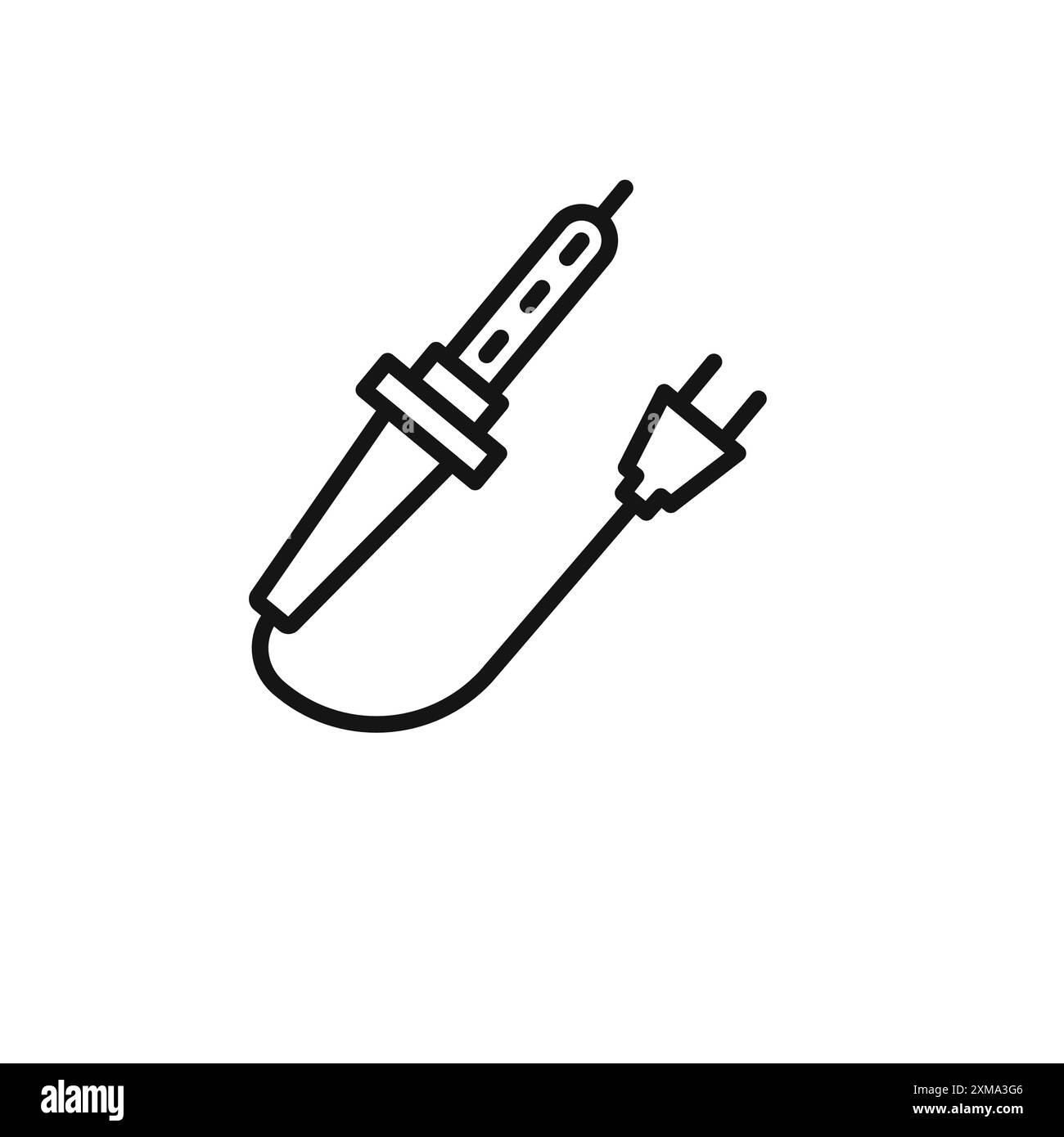 icône de fer à souder (2) contour collection ou ensemble dans contour noir et blanc Illustration de Vecteur