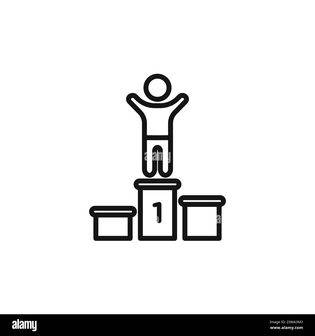 collection de contour d'icône de podium gagnant ou ensemble dans un contour noir et blanc Illustration de Vecteur