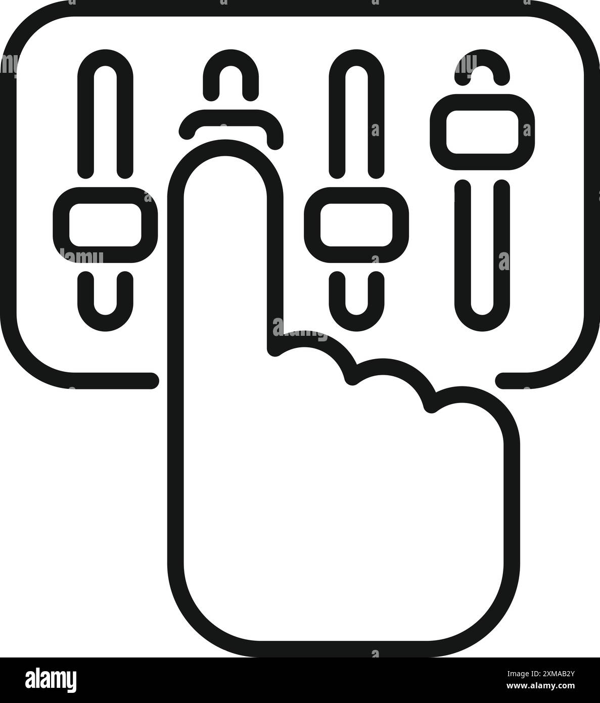 L'ingénieur du son ajuste méticuleusement les niveaux de mixage audio, garantissant une qualité sonore optimale Illustration de Vecteur