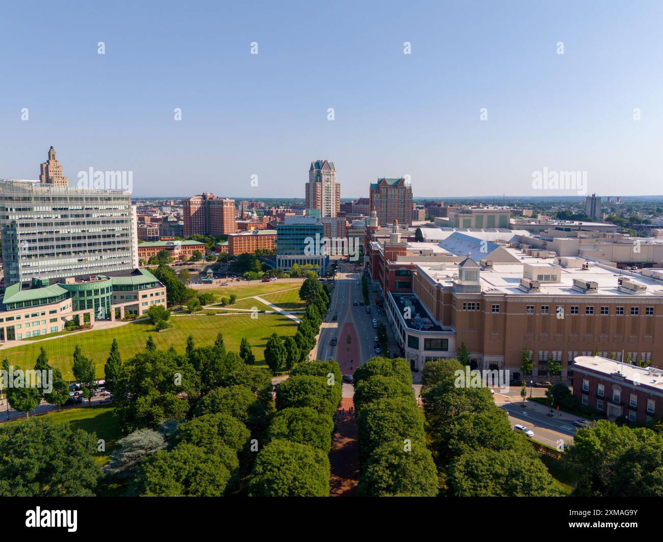 Photo aérienne Centre-ville de Providence Rhode Island 2024 Banque D'Images