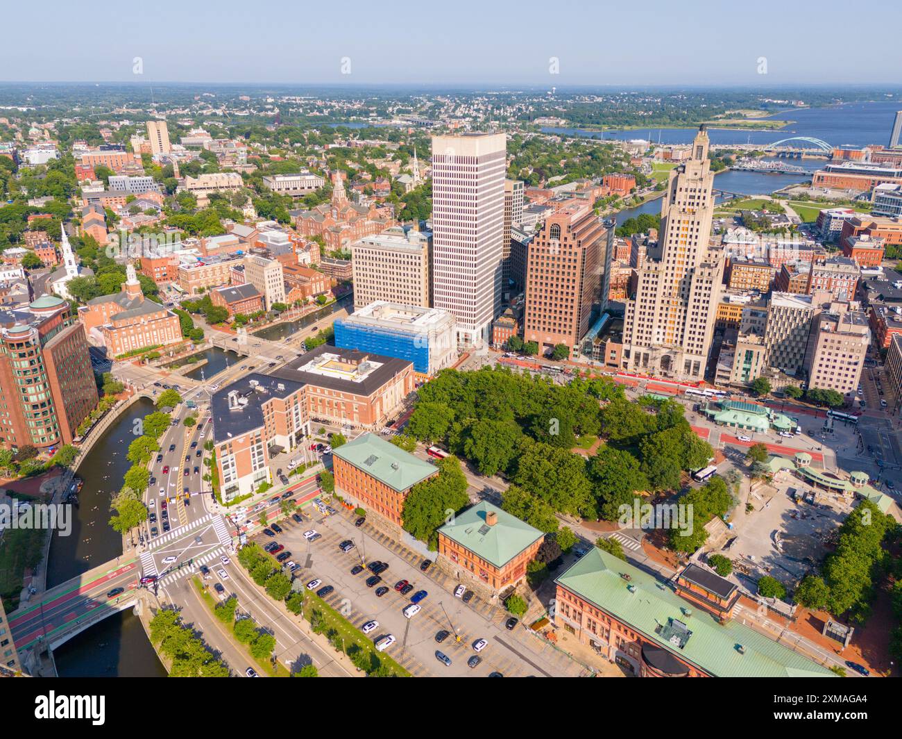 Drone photo aérienne Providence Rhode Island été 2024 Banque D'Images