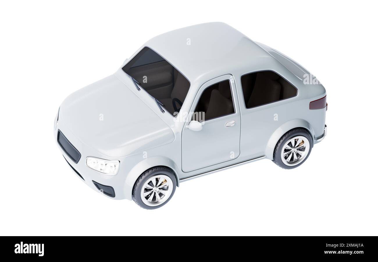 Voiture automobile de style 3D réaliste, rendu 3D. Illustration 3D. Banque D'Images