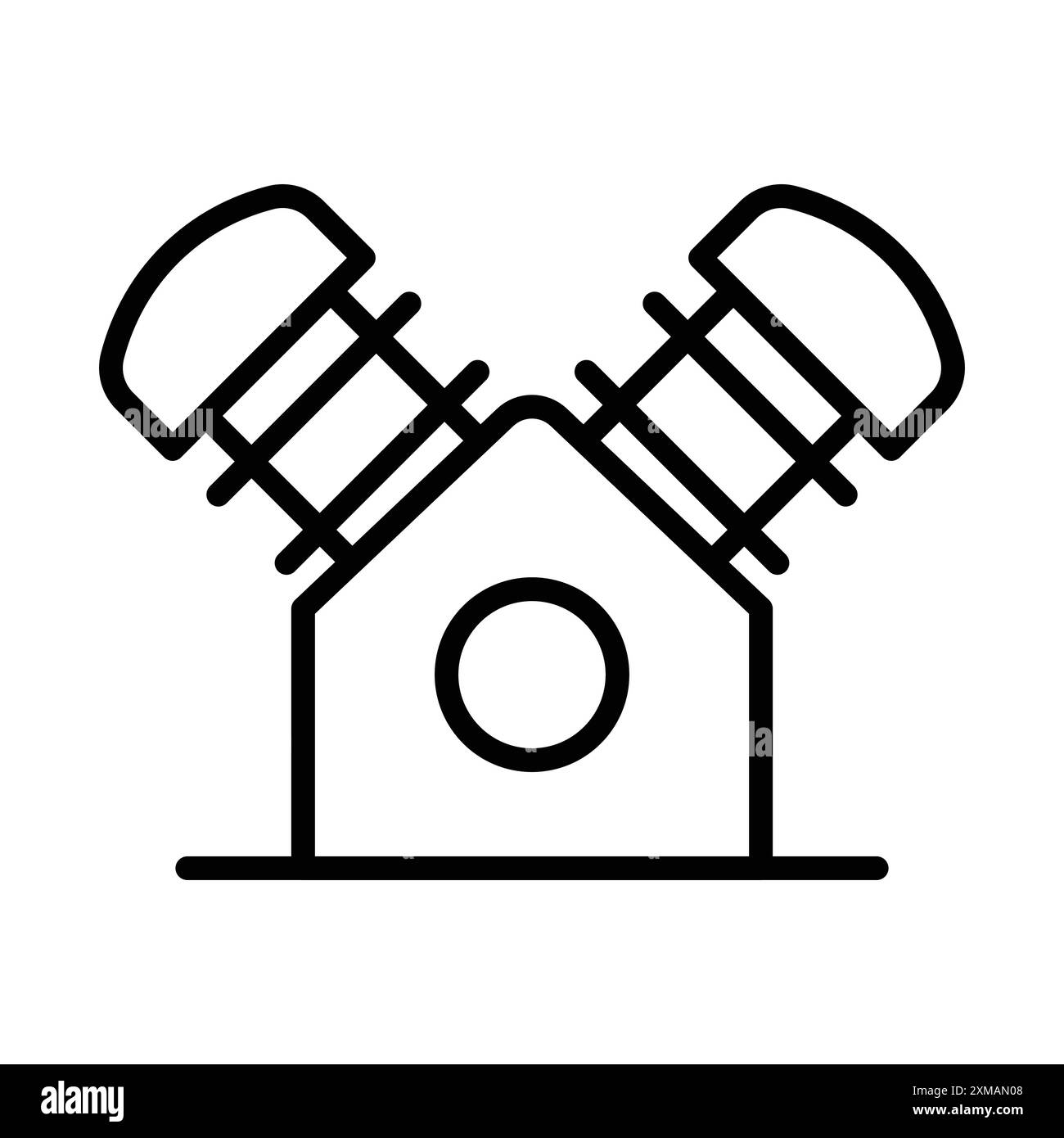 Icône de pompe de compresseur d'air marque linéaire logo set collection en noir et blanc pour le Web Illustration de Vecteur