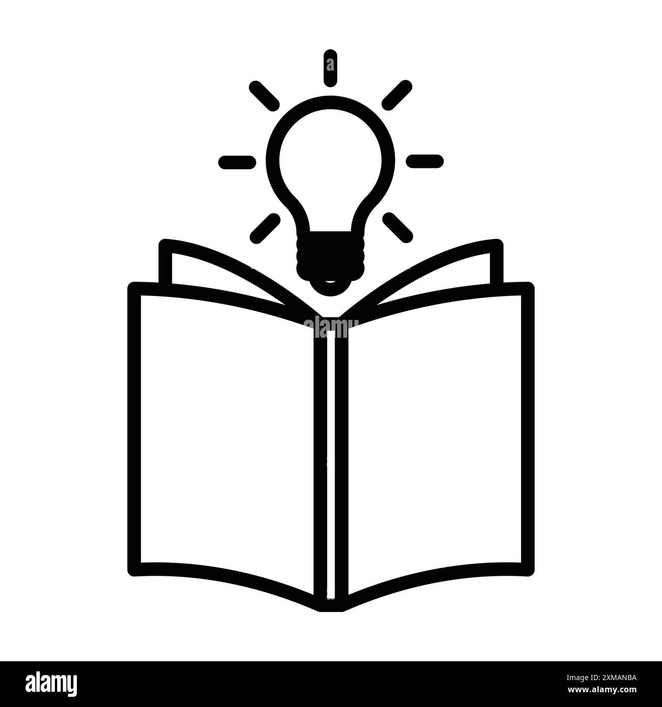 livre avec icône d'ampoule marque linéaire logo set collection en noir et blanc pour le web Illustration de Vecteur