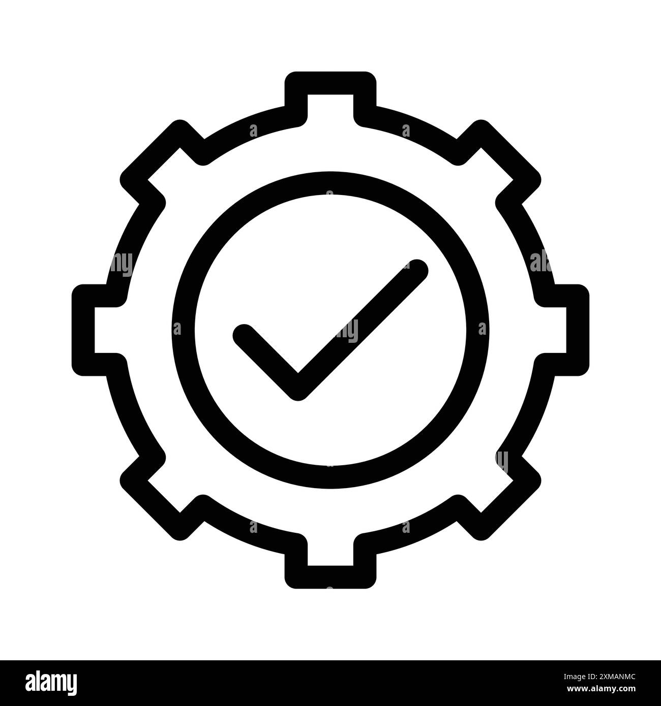 Easy installation icône linéaire logo Mark Set collection en noir et blanc pour le web Illustration de Vecteur