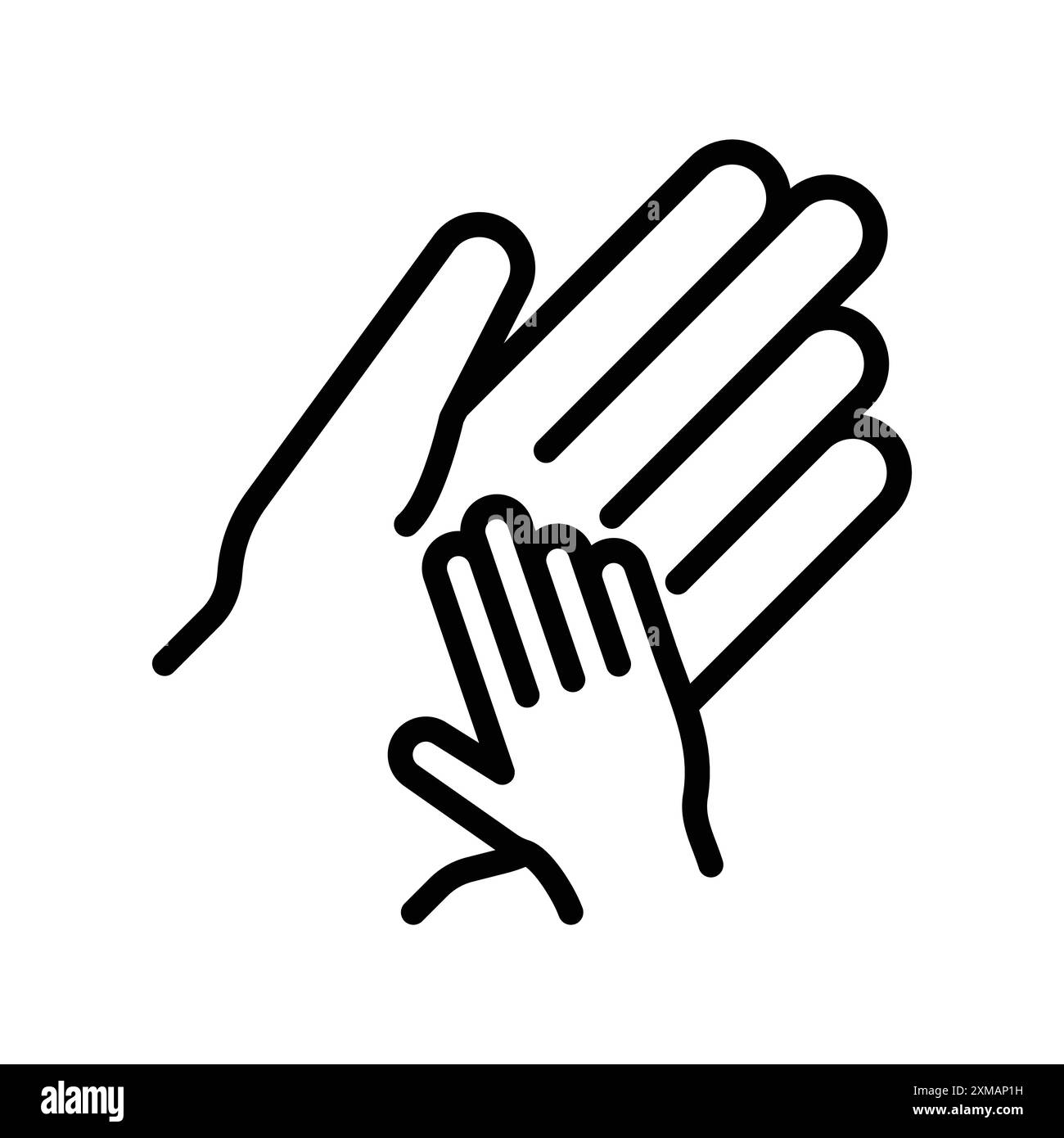 Charity for Children icône linéaire logo Mark Set collection en noir et blanc pour le web Illustration de Vecteur