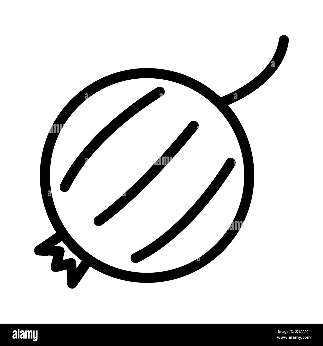 Gooseberry icône linéaire logo Mark Set collection en noir et blanc pour le web Illustration de Vecteur