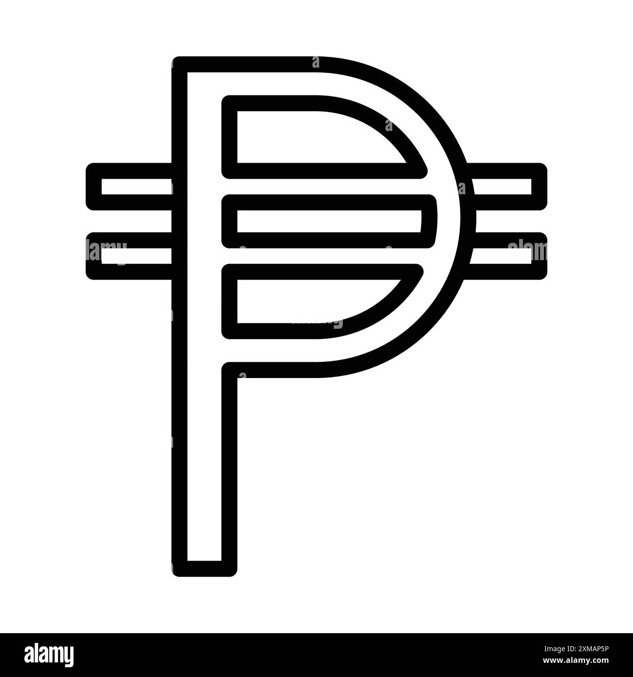 Cuba Peso icône linéaire logo marque set collection en noir et blanc pour le web Illustration de Vecteur