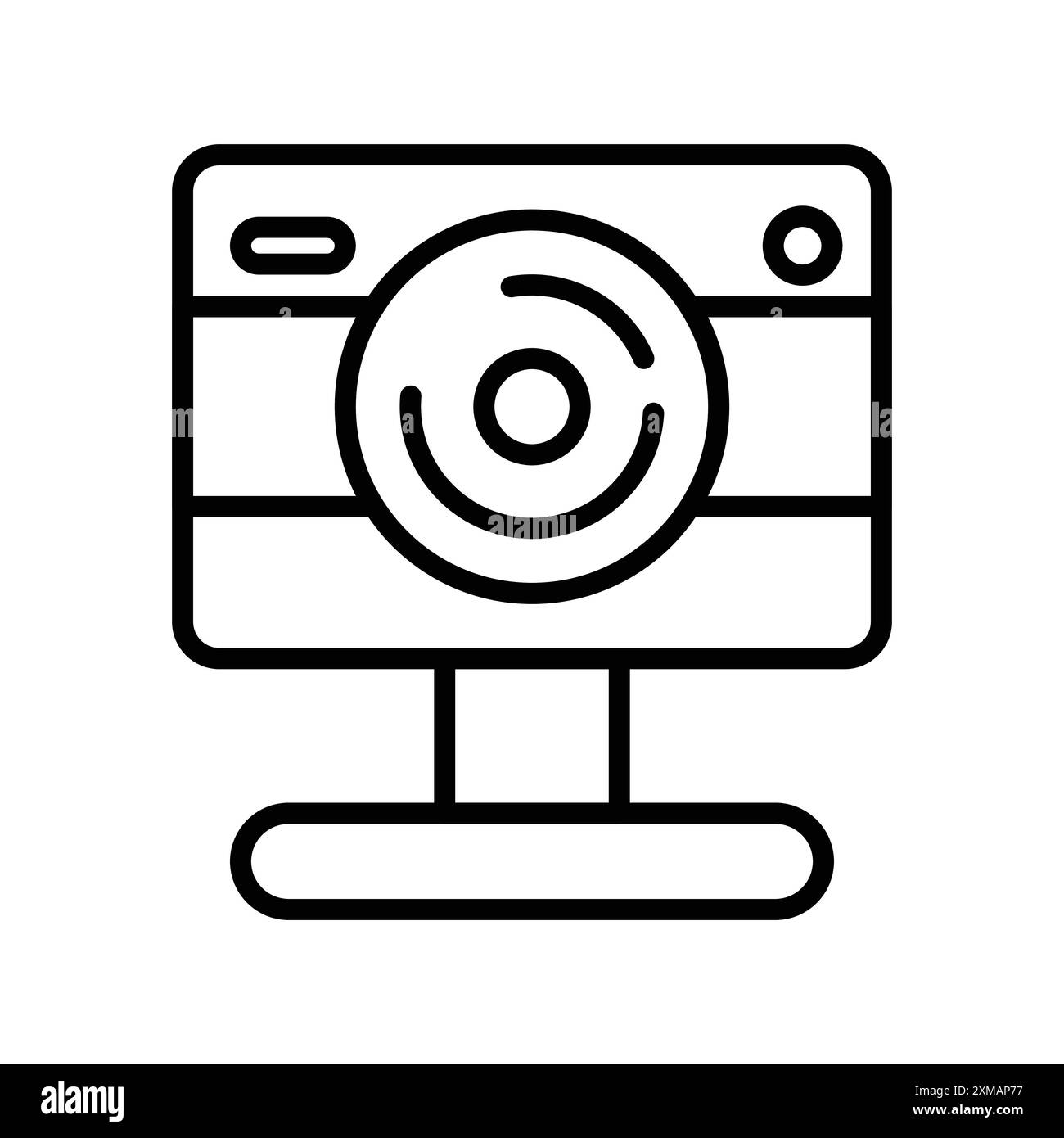 Digital Webcam icône linéaire logo Mark Set collection en noir et blanc pour le web Illustration de Vecteur