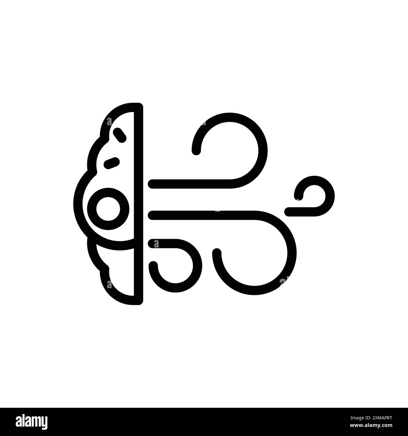 gust icon linear logo mark set collection en noir et blanc pour le web Illustration de Vecteur