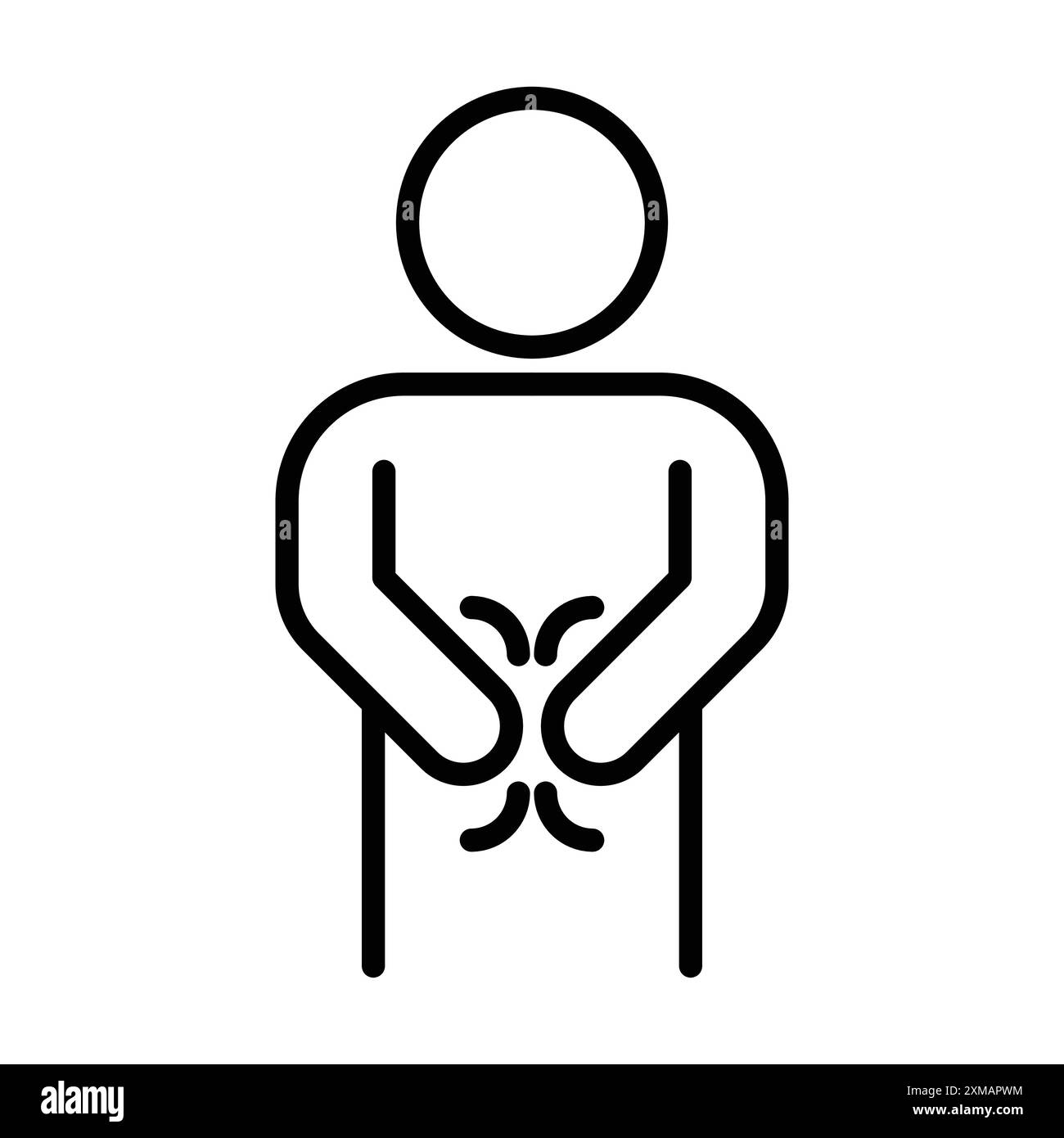 Indigestion icône linéaire marque de logo set collection en noir et blanc pour le web Illustration de Vecteur