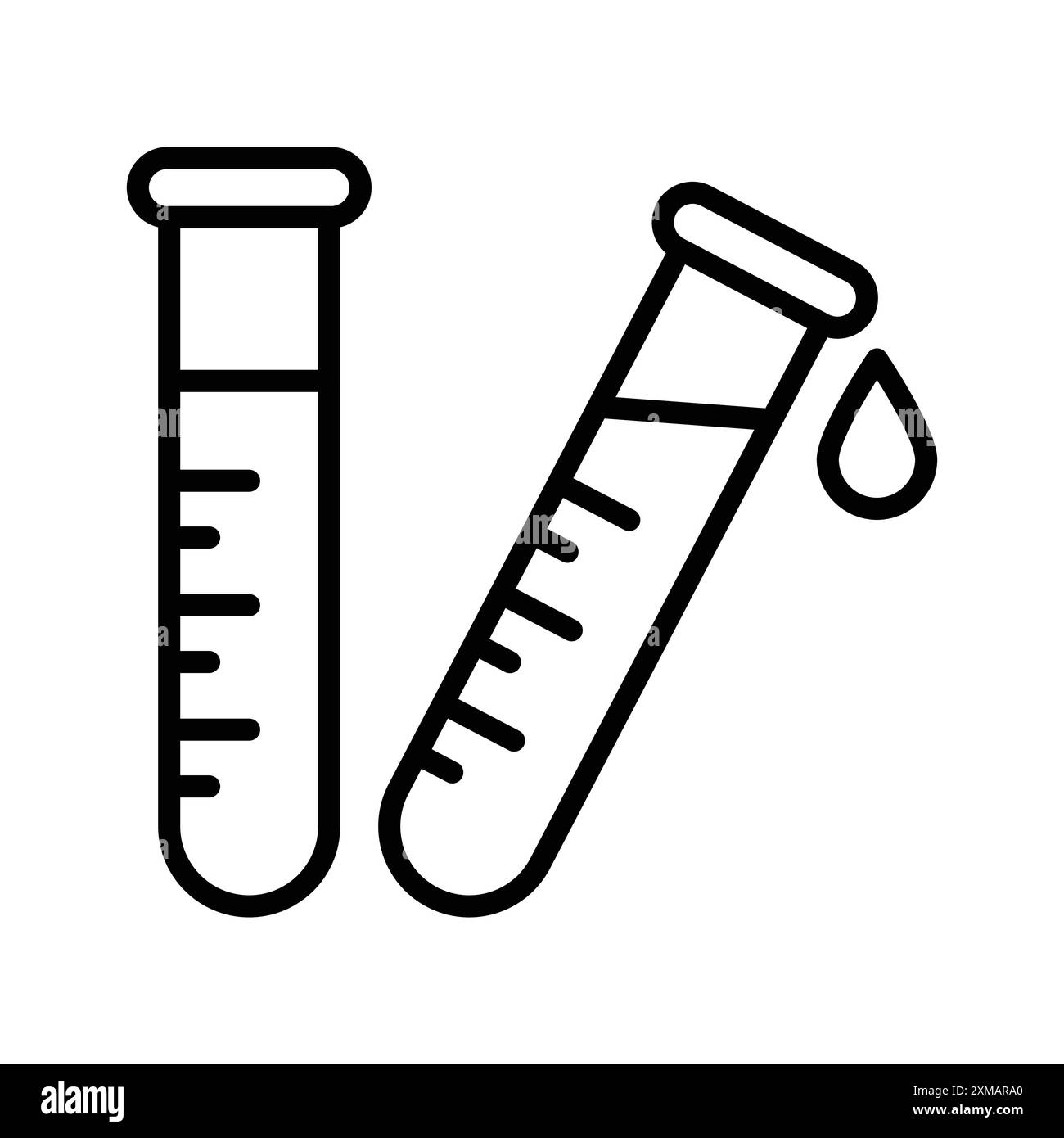 Collection de marque de logo linéaire d'icône de test de laboratoire en noir et blanc pour le Web Illustration de Vecteur