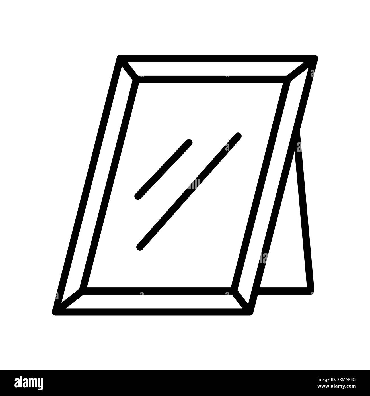 Photo frame icône linéaire logo Mark Set collection en noir et blanc pour le web Illustration de Vecteur