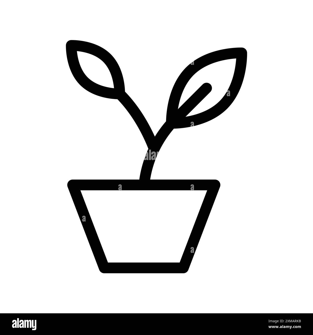 collection de marque de logo linéaire d'icône de plante en noir et blanc pour le web Illustration de Vecteur